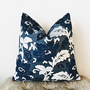 Luxury Navy Velvet Pillow Cover, Navy Pillow Case, Decorative Throw Pillows, Eurosham Couch Sofa Cushion Cover, Custom Made, All Sizes