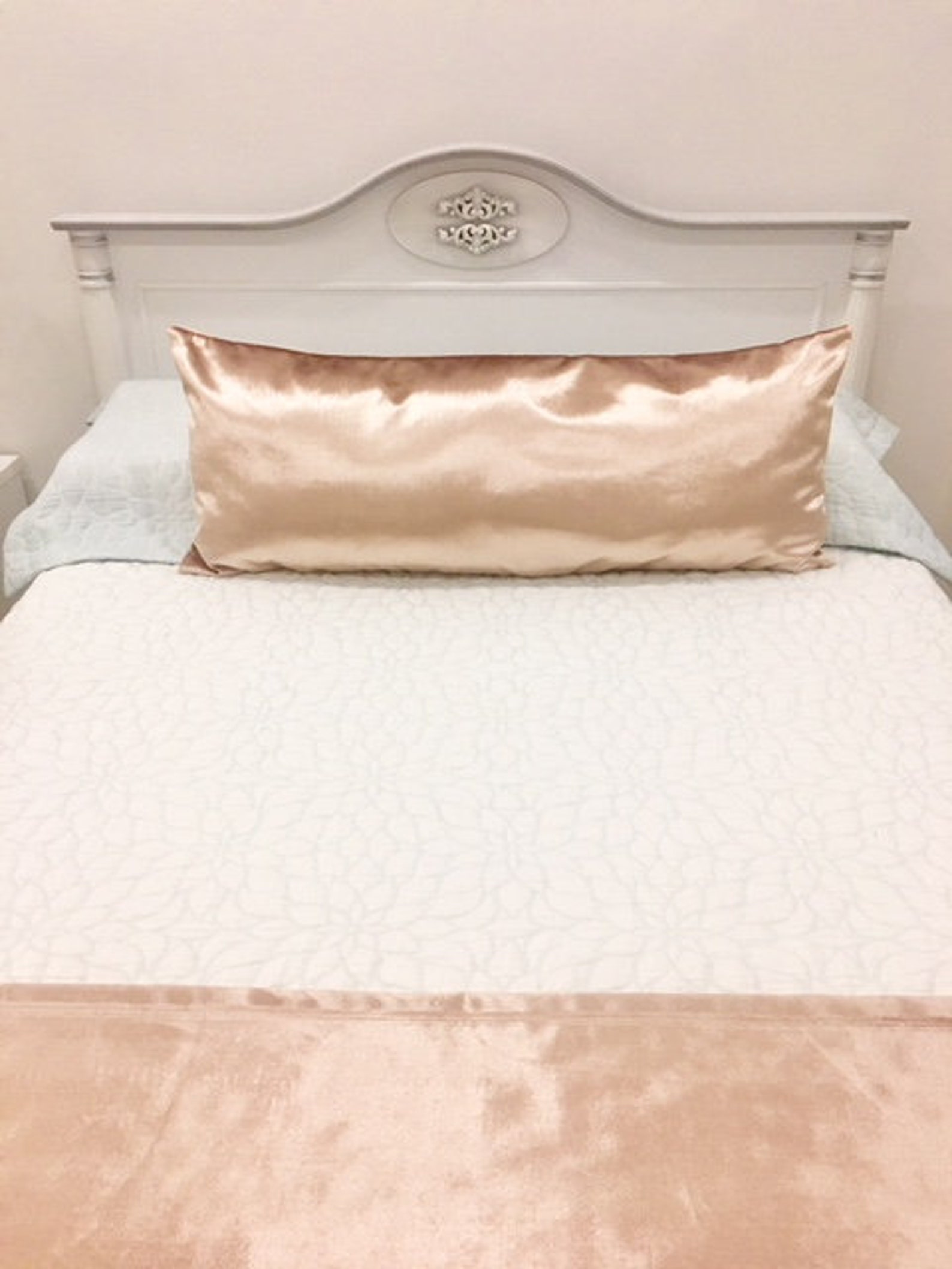 Bed Runner Blush Pink Bed Runner Velvet Runners Bed Scarf Etsy