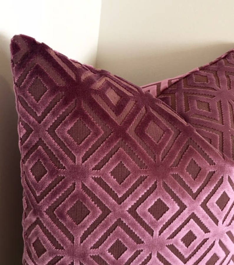 Rose Pink Velvet Throw Pillows Pink Pillow Pillow Velvet Etsy