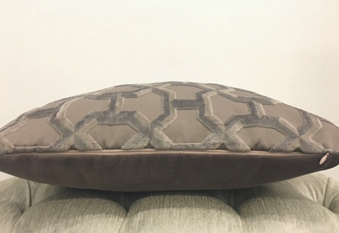 Luxury Dark Taupe Velvet Pillow Cover Pillow Velvet Pillow Etsy