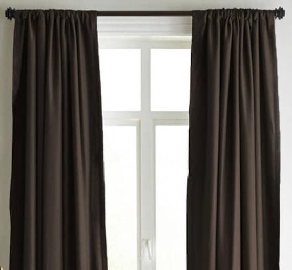 Chocolate Brown Velvet Curtains Handmade Designer Drape Etsy