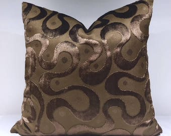 Luxury Brown Velvet Pillow Cover, Brown Pillows, Velvet Pillow, Decorative Throw Pillow, Designer Velvet Cushion, Brown Velvet Pillow Covers