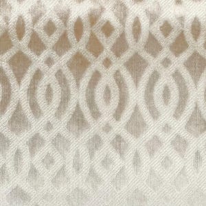 Beige Geometric Velvet Upholstery Fabric: Durable Canvas for Furniture