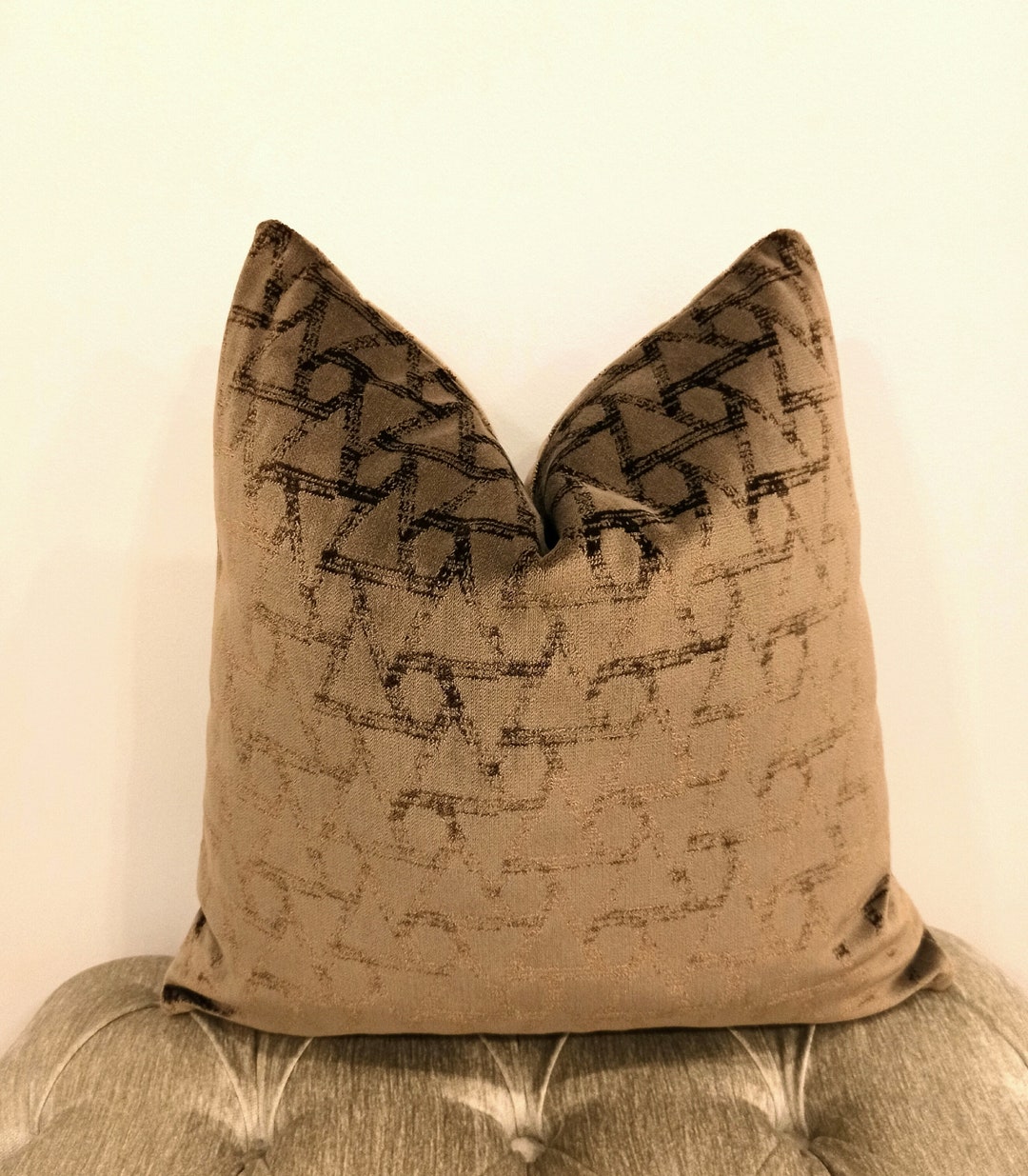 Luxury Light Brown Velvet Pillow Cover, Velvet Pillow, Brown Pillows