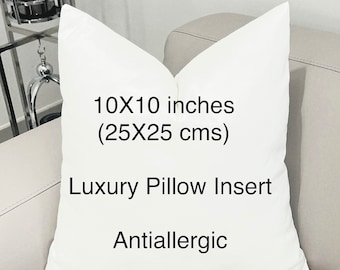 Handgefertigtes 10 "x10" Kissen: Mikrofaser-Baumwolle, antiallergische Daunenalternative