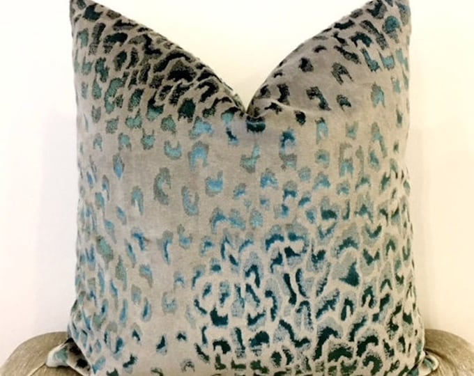 Peacock Blue Velvet Pillow Cover, Blue Pillows, Velvet Pillow Cover