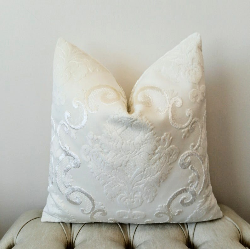 Luxury Cream Velvet Pillow Cover Cream Pillows 18X18 Velvet Etsy