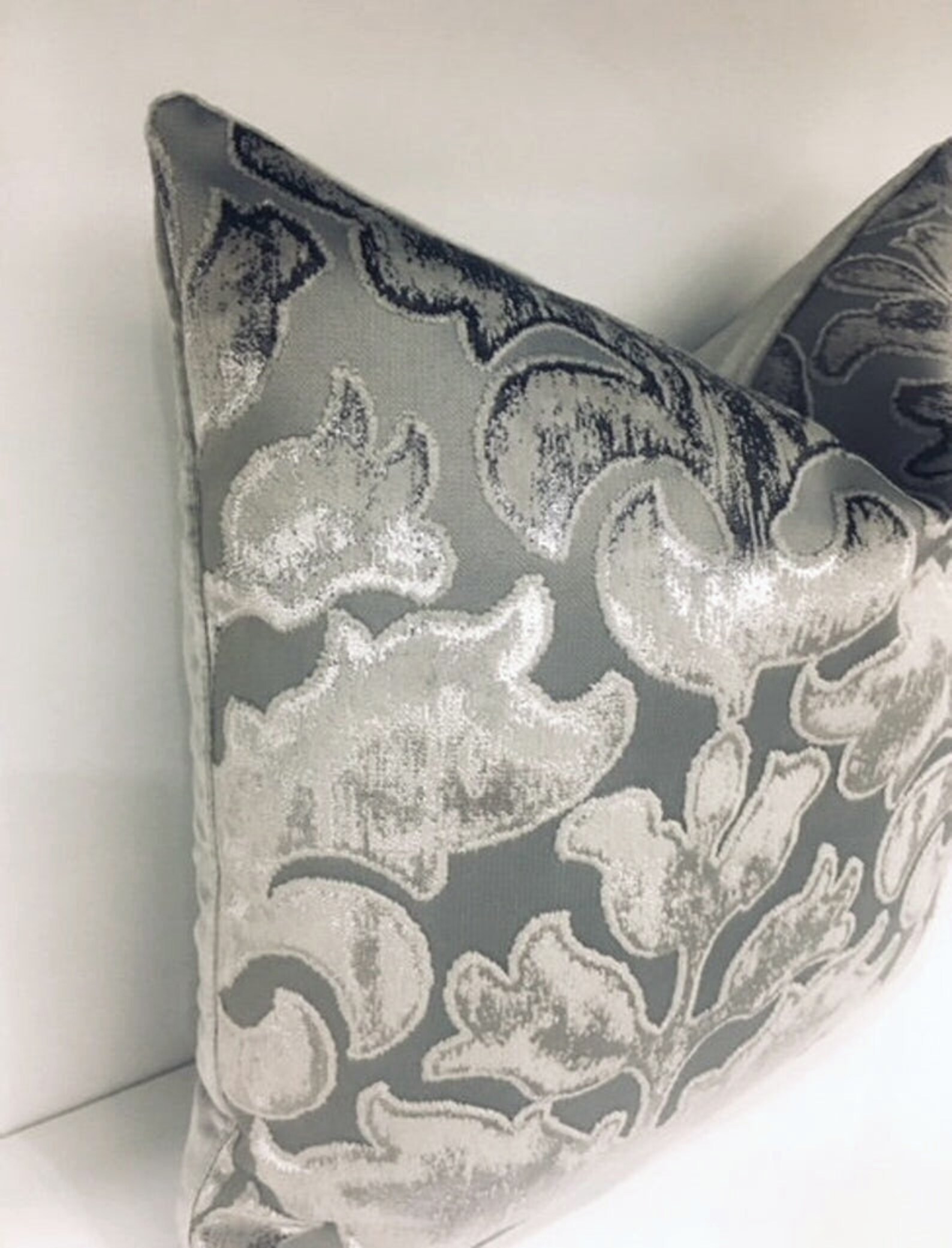 Luxury Gray Velvet Pillow Cover Velvet Pillow Grey Velvet Etsy