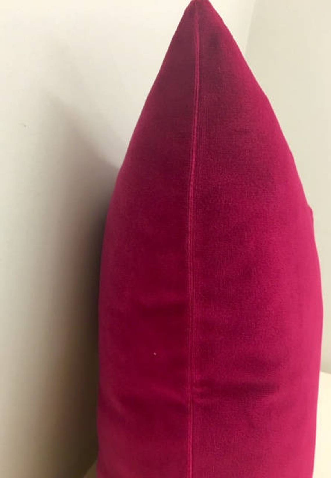 Dark Fuchsia Velvet Pillow Cover Fuchsia Pillows Velvet Etsy