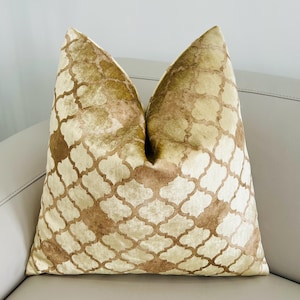 Housse de coussin luxe or pâle, Oreillers en velours, Oreillers dorés, Oreillers décoratifs pour canapé, Coussins, Taie de coussin, Housse de coussin 20 x 20