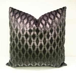 Luxury Dark Gray Velvet Pillow Cover, Pillow, Grey Velvet Pillow, Designer Throw Pillow, Decorative Pillow, Cushion, Gray Velvet Pillows