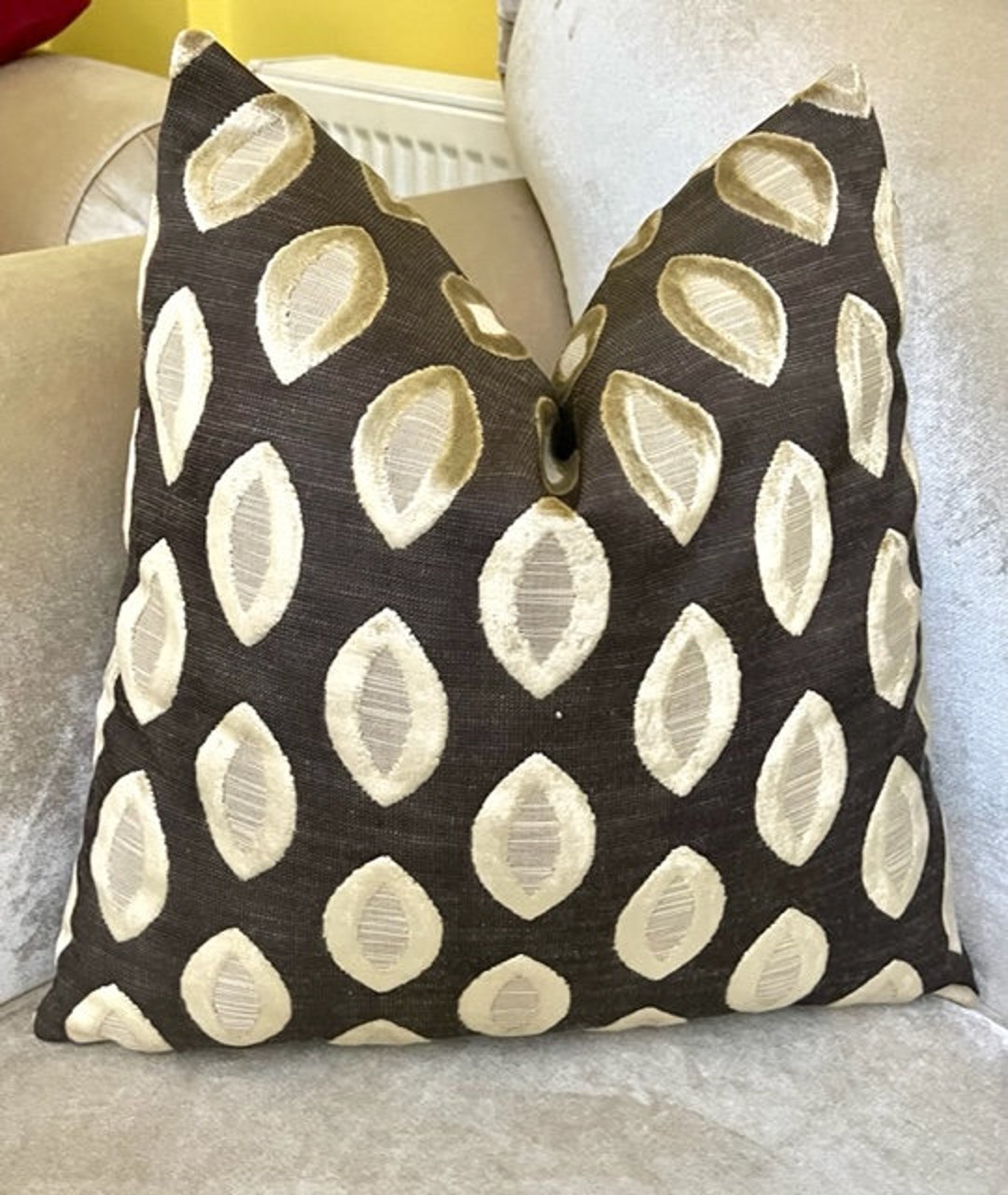 Light Brown Cotton Velvet Throw Pillows, Velvet Pillow Cover, Luxury