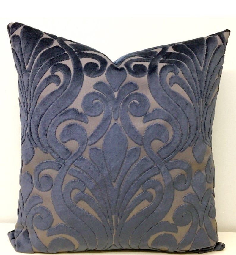 dark gray velvet pillows