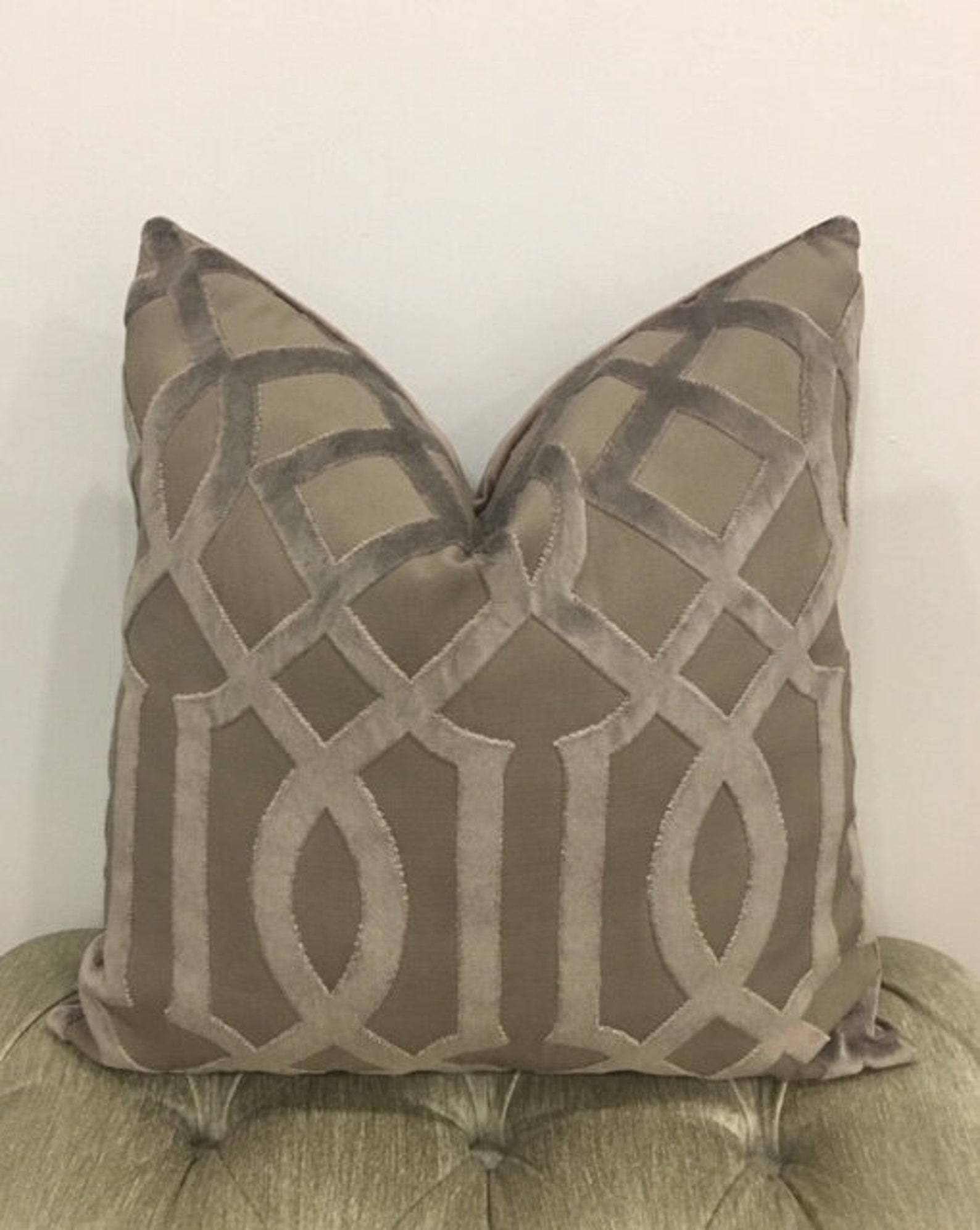 Luxury Dark Taupe Velvet Pillow Cover Pillow Velvet Pillow Etsy