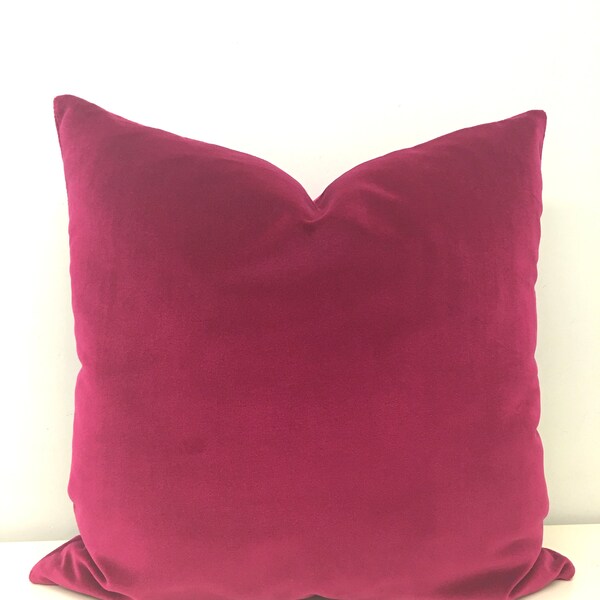 Luxury Dark Fuchsia Pillow Cover, Velvet Pillow, Pink Pillows, Throw Pillows, Pillow Cushion Case, Pillow Pinks, 18X18 20X20 Pillow Covers