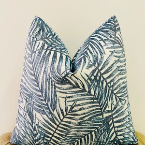 Blue Pillow Cover, Woven Pillow, Blue Throw Pillow, Decorative Pillows, Blue Cushion Case, Blue Pillow Cover 18X18 20X20
