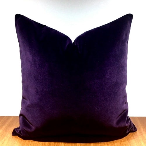 Luxury Dark Purple Velvet Pillow Cover, Velvet Pillow Case, Velvet Throw Pillow Cover, Decorative Velvet Pillow Cover, Velvet Cushion Cover