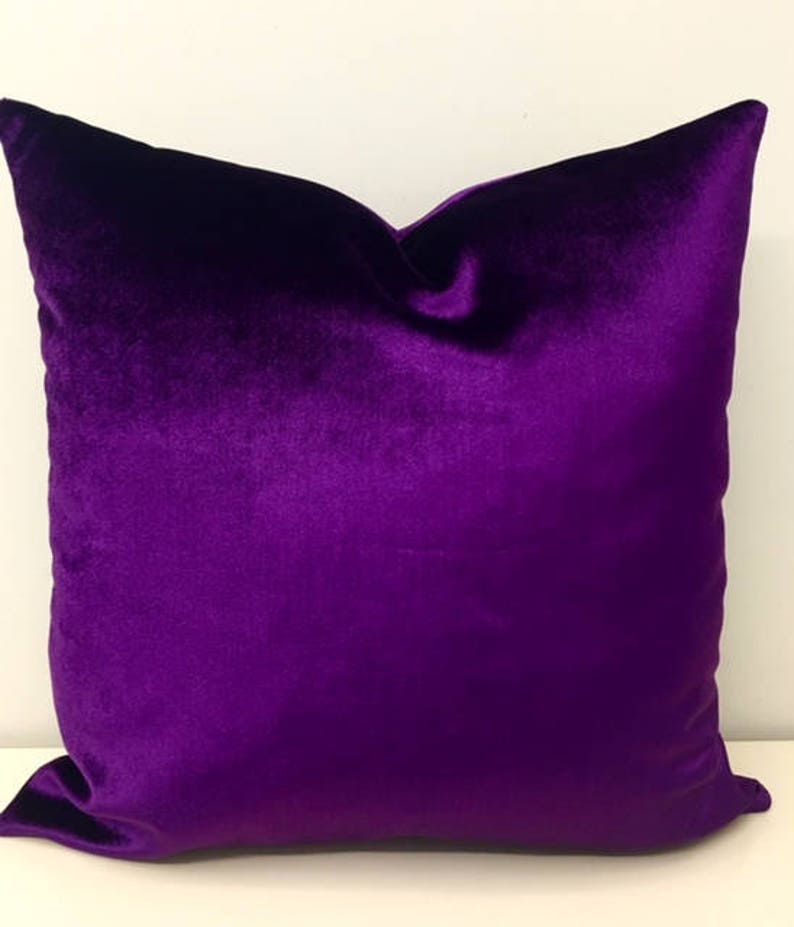 Luxury Purple Velvet Pillow Cover Velvet Pillow Purple Etsy