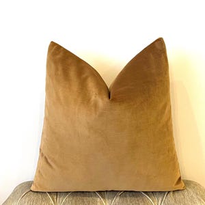 Luxury Caramel Pillow Cover, Velvet Pillows, Throw Pillow Cover, Decorative Pillow Case, Velvet Cushion Cover, Yellow Pillow Cover 20X20
