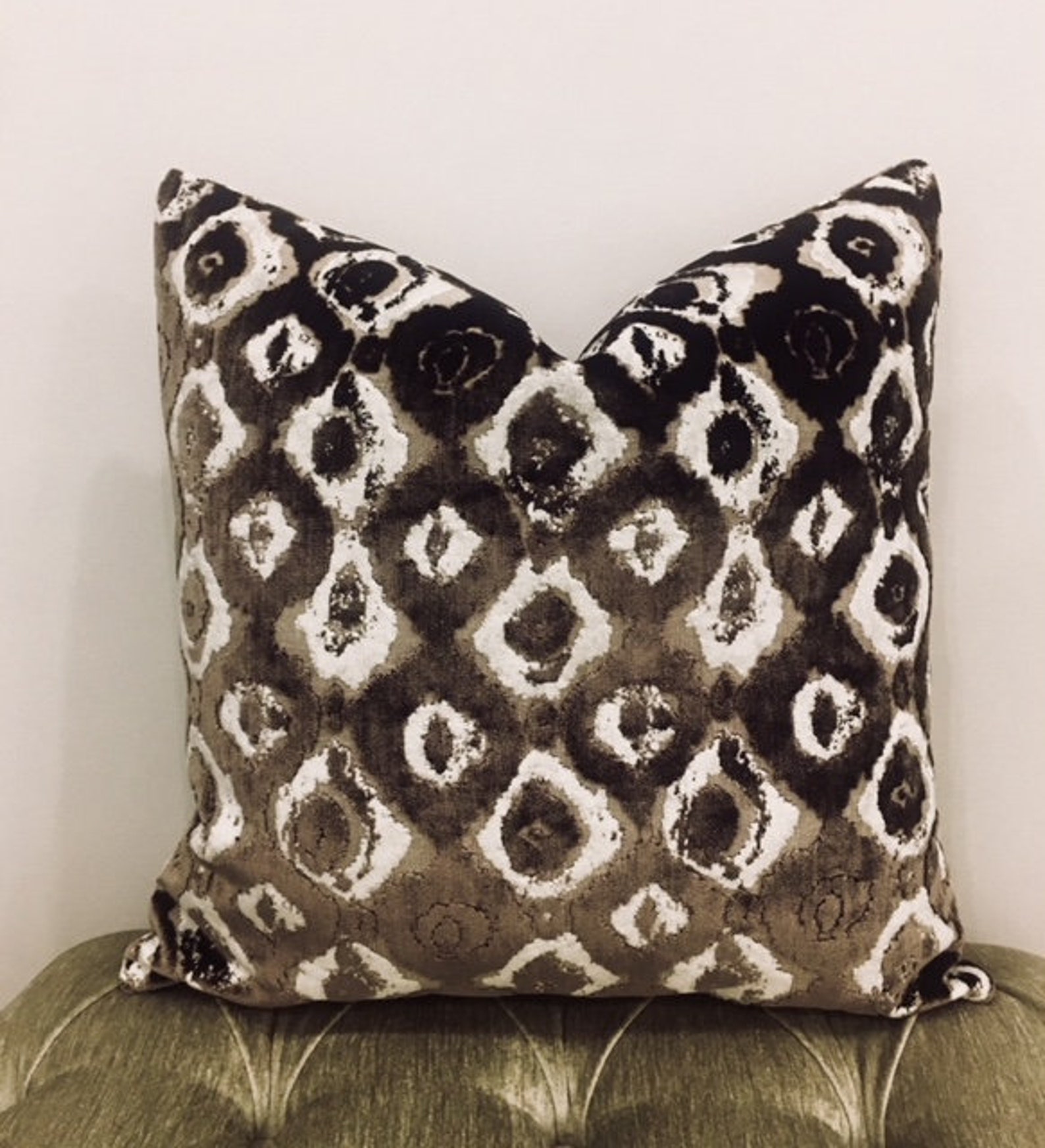 Luxury Brown Velvet Pillow Cover Brown Pillows Lumbar Etsy