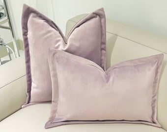 Luxury Lilac Pillow Covers, Throw Pillow, Velvet Pillows , Throw Pillows, Decorative Pillow Case, Velvet Cushion Cover, 20X20 Velvet Pillows