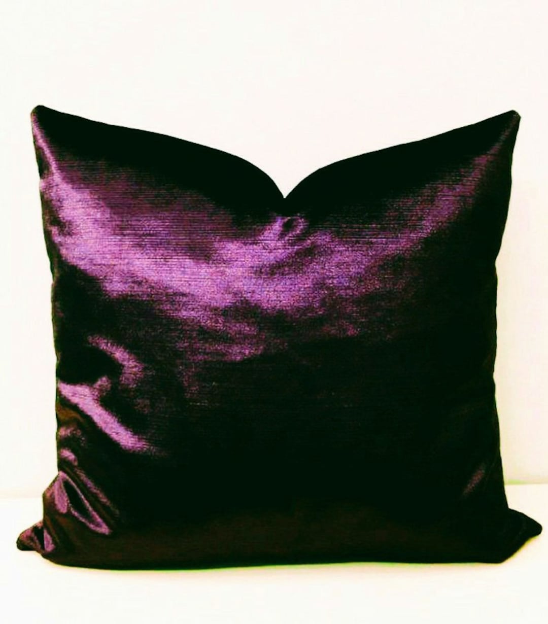 Dark Plum Velvet Pillow Cover, Purple Velvet Pillow, Decorative Throw