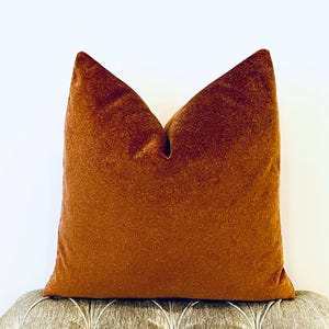 Rust Pillow Cover, Pillow Cover, Velvet Pillow Cover, Throw Pillow Cover, Rust Pillow Cover, Velvet Cushion Cover, Rust Velvet Pillow Cover