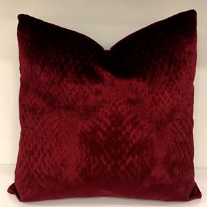 Luxury Dark Red Velvet Pillow Cover, Velvet Pillows, Throw Pillow, Decorative Pillow, Designer Pillow, Velvet Cushion Case, Red Pillows