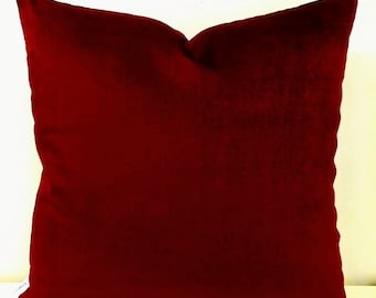 Luxury Dark Red Velvet Pillow Cover, Red Pillows, Velvet Pillow, Throw Pillow, Decorative Pillows, Velvet Cushion Case, Red Velvet Pillows