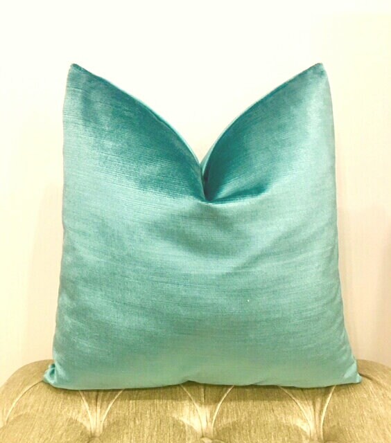 Luxury Light Turquoise Velvet Pillow Cover Velvet Pillow Etsy