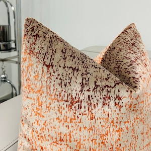 Copper Velvet Pillow Cover, Luxury Decorative Cushion Case, Designer Throw Pillow Sham, Custom Made Couch Pillows, All Sizes 20X20