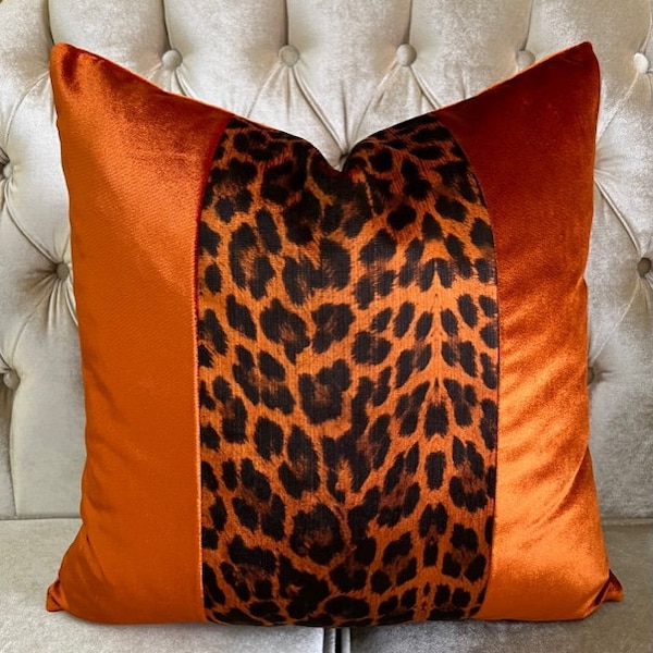 Luxury Orange Pillow Cover, Velvet Pillow, Orange Pillows, Throw Pillow, Decorative Pillow, Cushion Case, 20X20 18X18 12X20 Velvet Pillows