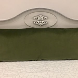 Luxury Moss Green Velvet Pillow Cover, Lumbar Pillow, Long Pillow, Decorative Pillow, Throw Pillow, Cushion Case, Green Pillows
