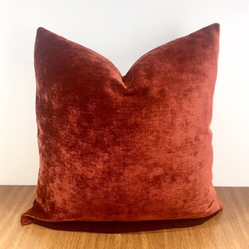 brick colored throw pillows