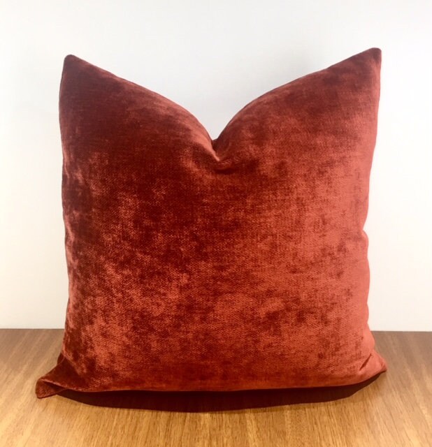 brick colored throw pillows