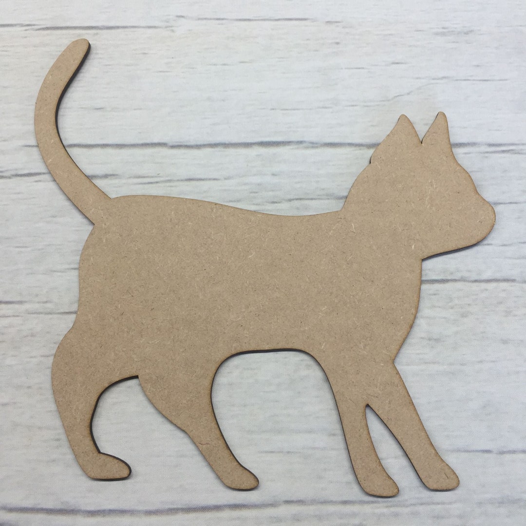 Mdf Animals Cat 1 MDF Wood Animals Base Wooden Blank Craft - Etsy UK