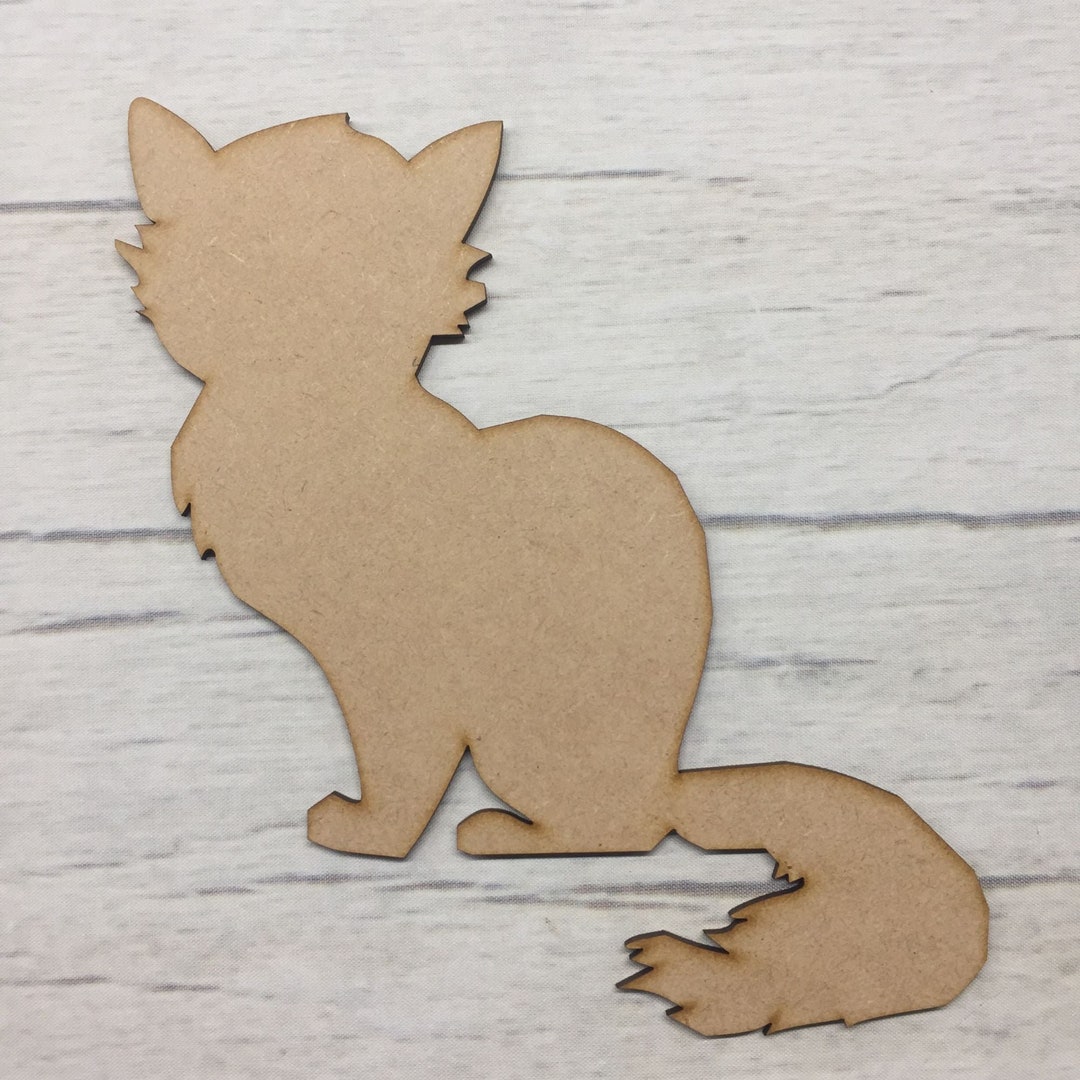 Mdf Animals Kitten MDF Wood Animals Base Wooden Blank Craft - Etsy