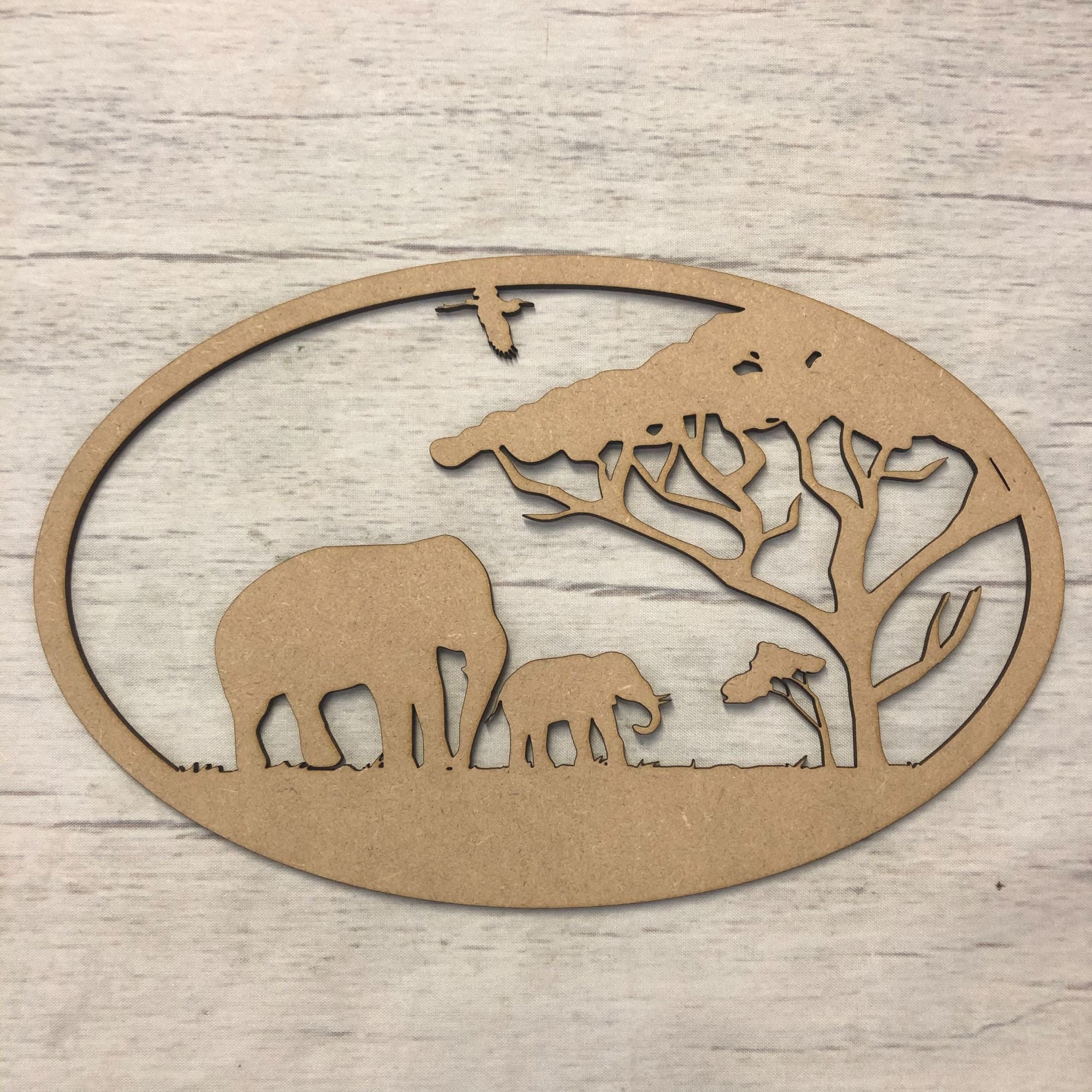 Elephant - Laser Cut Out Unfinished Wood Craft Shape ELE21 Elephant - Laser Cut Out Unfinished Wood Craft Shape ELE21