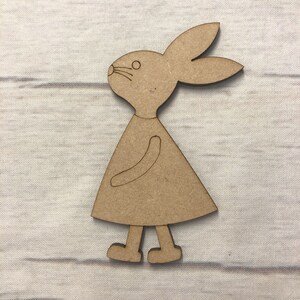 Rabbit 3 - engraved MDF Wood Base Wooden Blank Craft