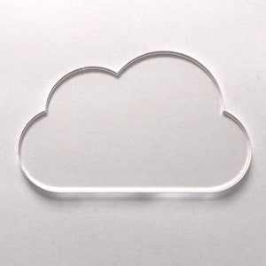 May include: A clear acrylic cloud shape, ideal for crafting or home decor.