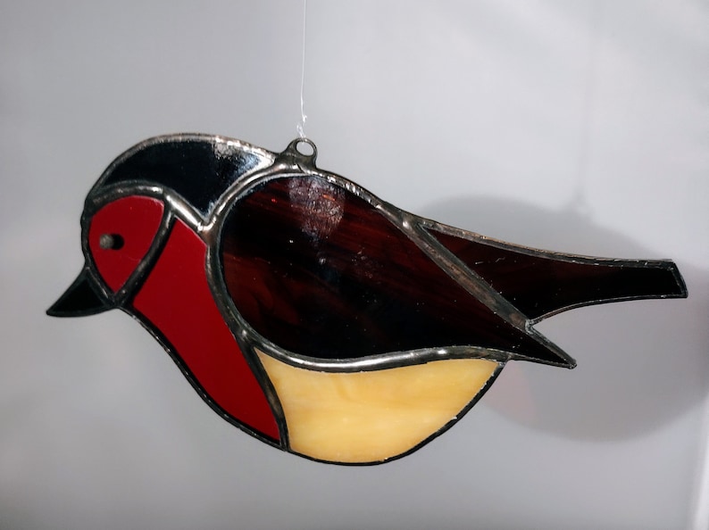 Stained Glass Robin Etsy UK