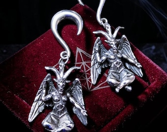Baphomet ear weights, Goth ear weight/ ear weight/satan ear weight
