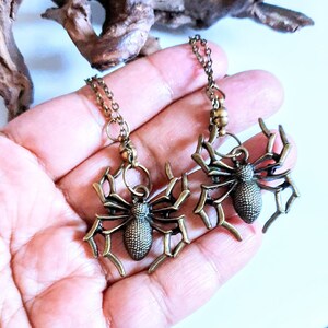 Spider ear weights- spider ear hangers, earrings for plugs- goth earring-antique silver earring