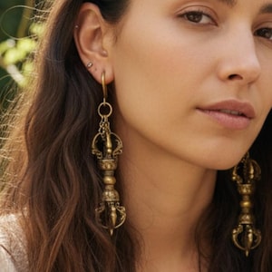 Vajra ear weight/dorje ear weights/brass ear weight/tribal ear weight
