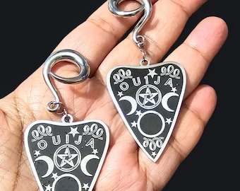 Ouija ear weights, Goth ear weight/ ear weight/ear hanger