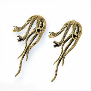 Pesas para orejas de cobra, ganchos para orejas de serpiente, pendientes para tapones, pesas para orejas de medusa