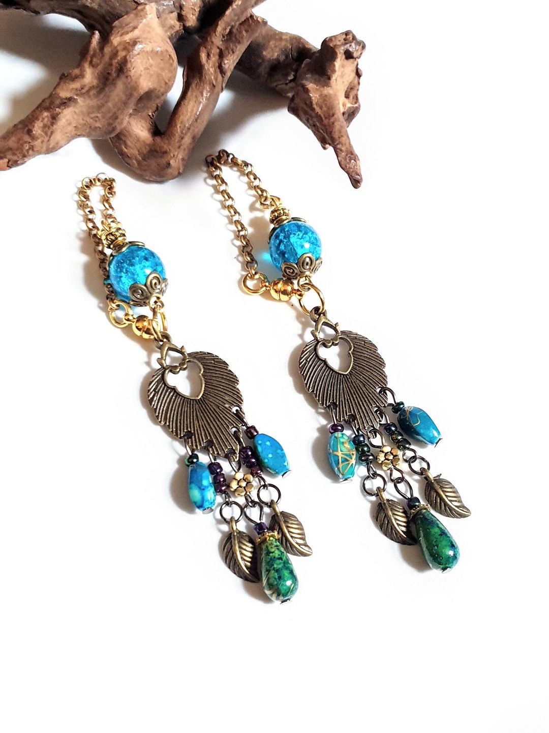 Boho Ear Hangers Earrings for Plugs Hippie Ear Hangers Etsy