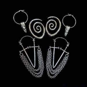 Oferta especial, lote de 3 pares, pesas para las orejas, pendientes