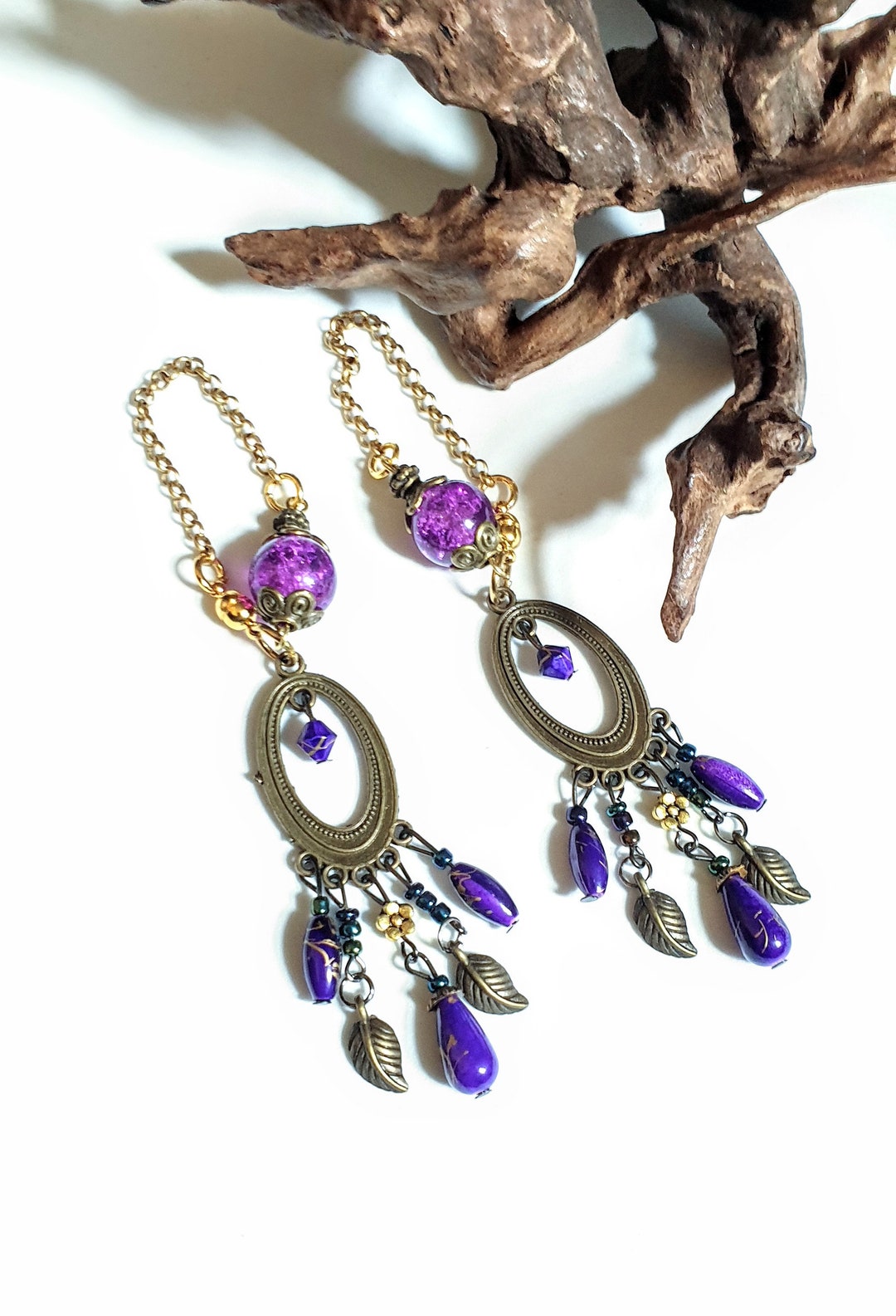 Boho Ear Hangers, Earrings for Plugs Hippie Ear Hangers Etsy