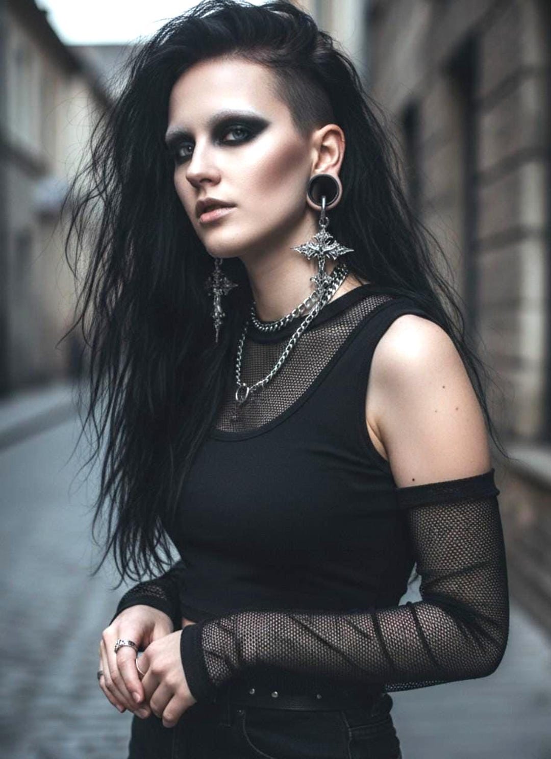Wt R Goths Cross Ear Weights, Goth Ear Weight/ Ear Weight/ear Hanger - Etsy